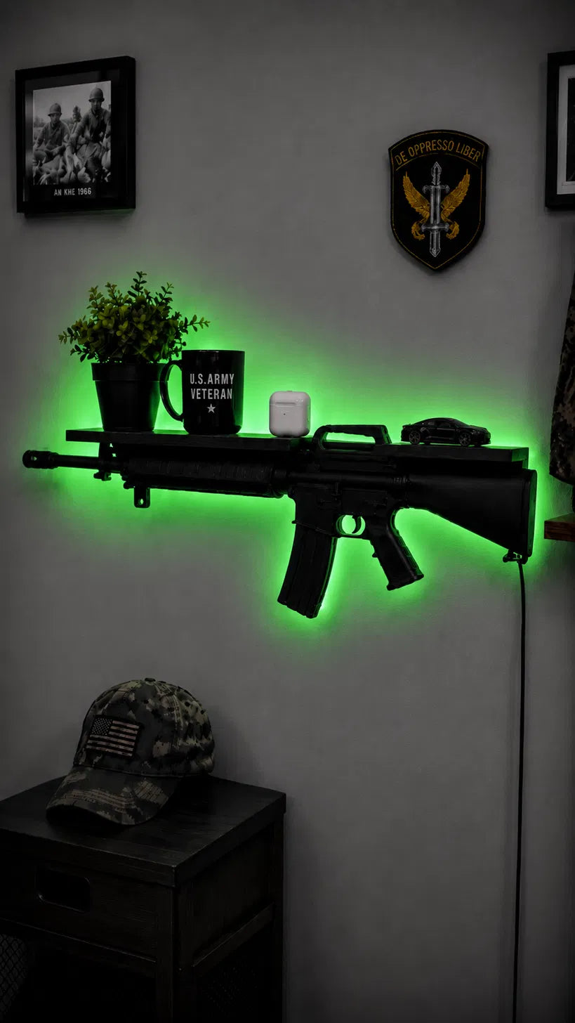M16 Gun Shelf two-shelf set with LED backlighting